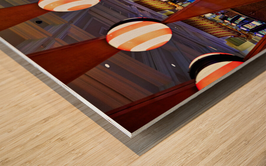 Slot Machines at Bellagio Casino. Las Vegas Nevada USA Wood print