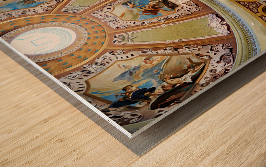 The Lobby of Venetian Hotel. Las Vegas Nevada USA Wood print