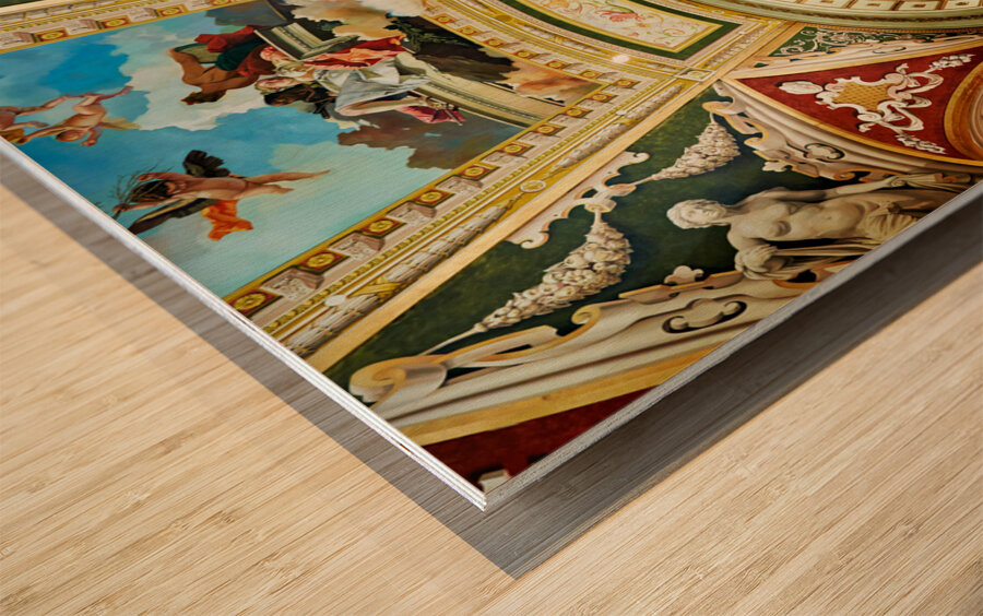 The lobby of Venetian Hotel. Las Vegas Nevada USA Wood print