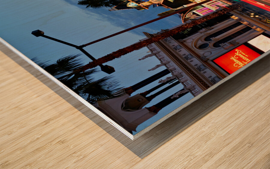 The Strip by Night. Las Vegas Nevada USA Wood print