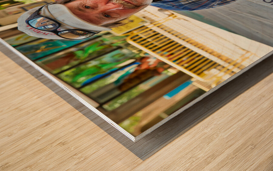 A homeless. Salt Lake City Utah USA Wood print