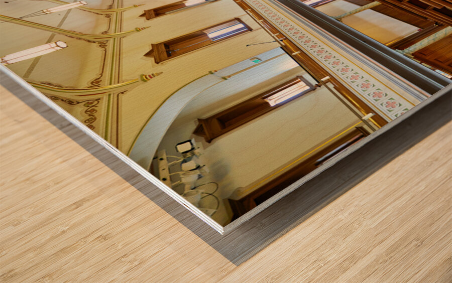 The Assembly Hall. Temple Square. Salt Lake City Utah USA Wood print