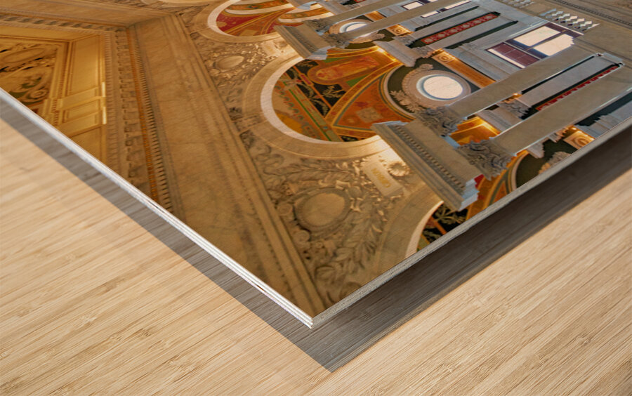 Inside the Library of Congress. Washington D.C. Wood print