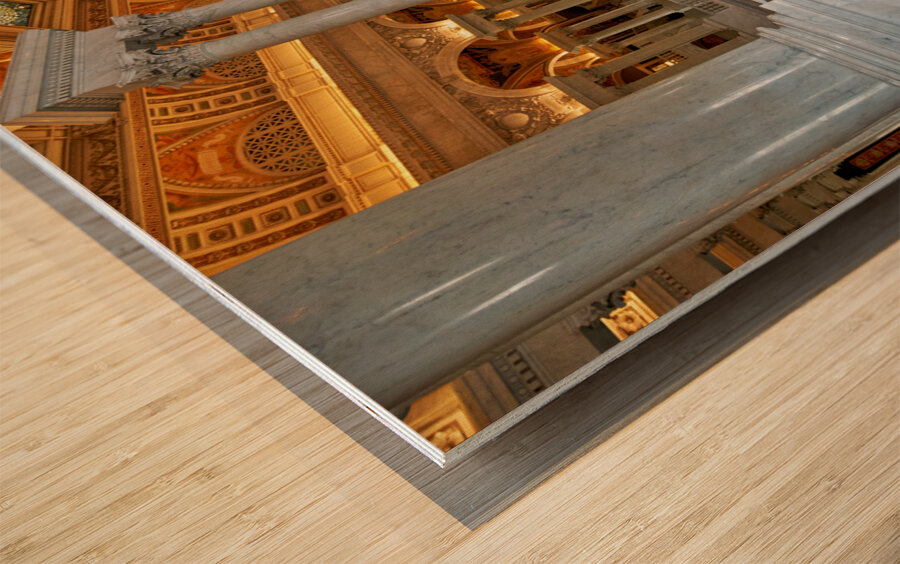 Inside the Library of Congress. Washington D.C. Wood print