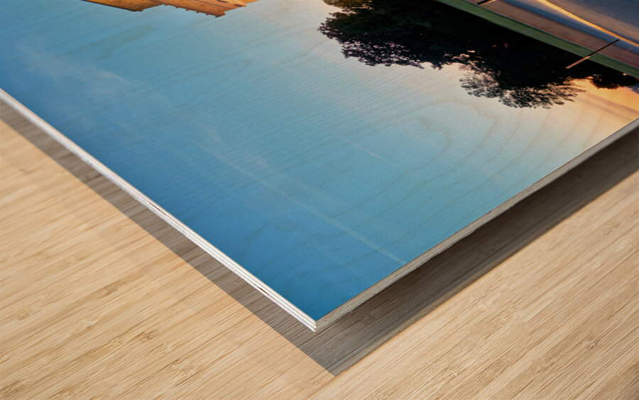 The Lincoln Memorial at sunset. Washington D.C. Wood print