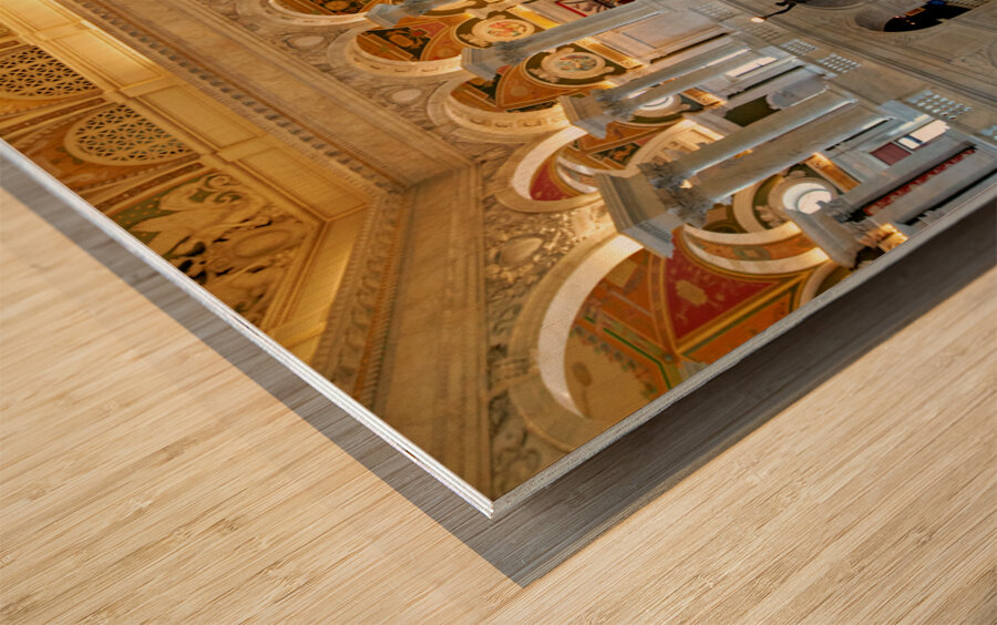 Inside the Library of Congress. Washington D.C. Wood print