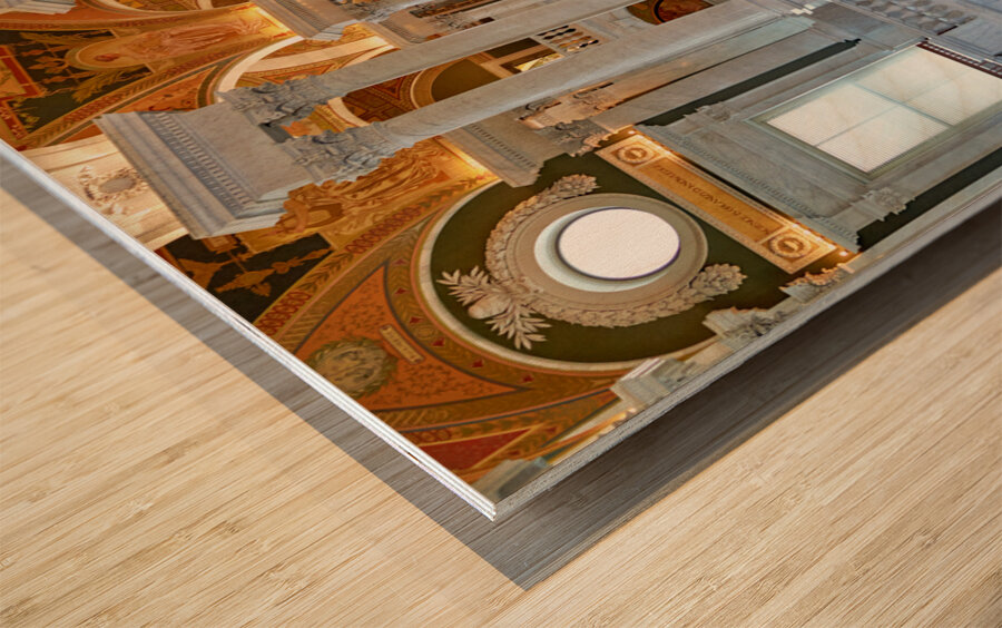 Inside the Library of Congress. Washington D.C. Wood print
