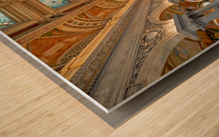 Inside the Library of Congress. Washington D.C. Wood print