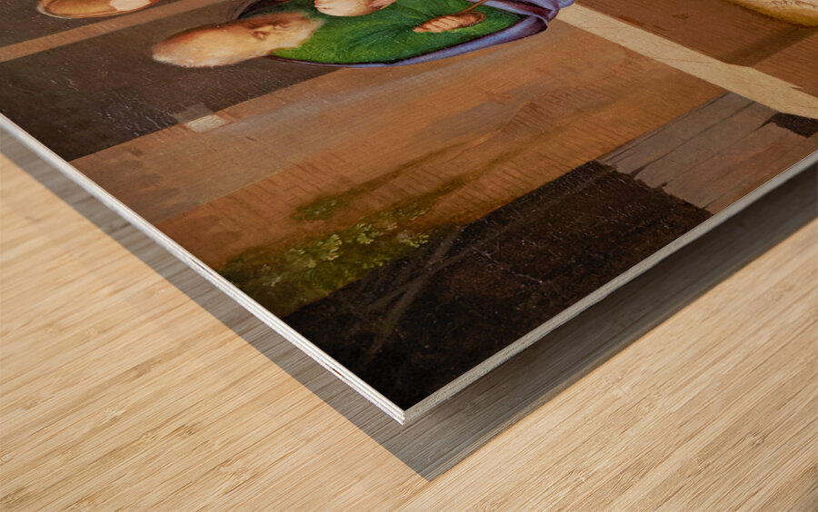 Giorgione - The Holy Family - 1500 Wood print