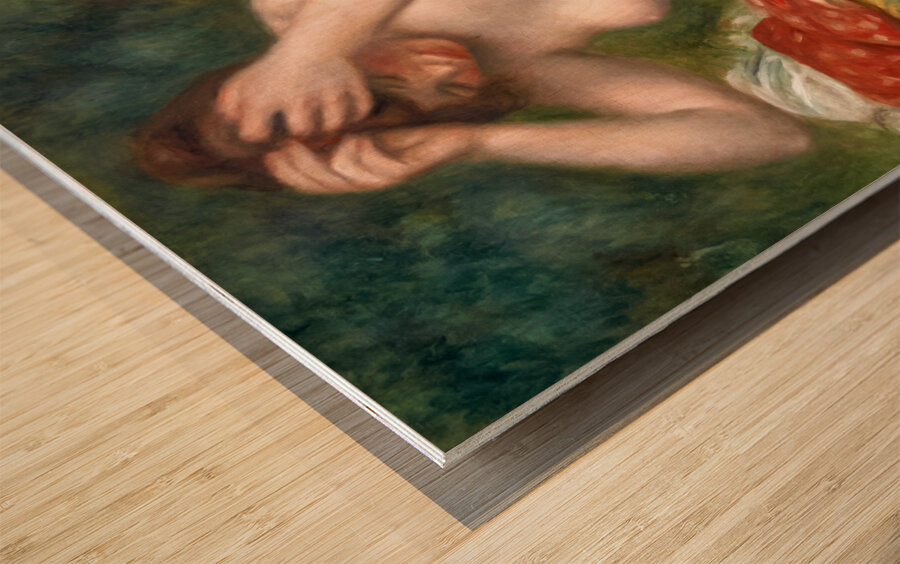 Auguste Renoir - Bather Arranging Her Hair - 1893 Wood print