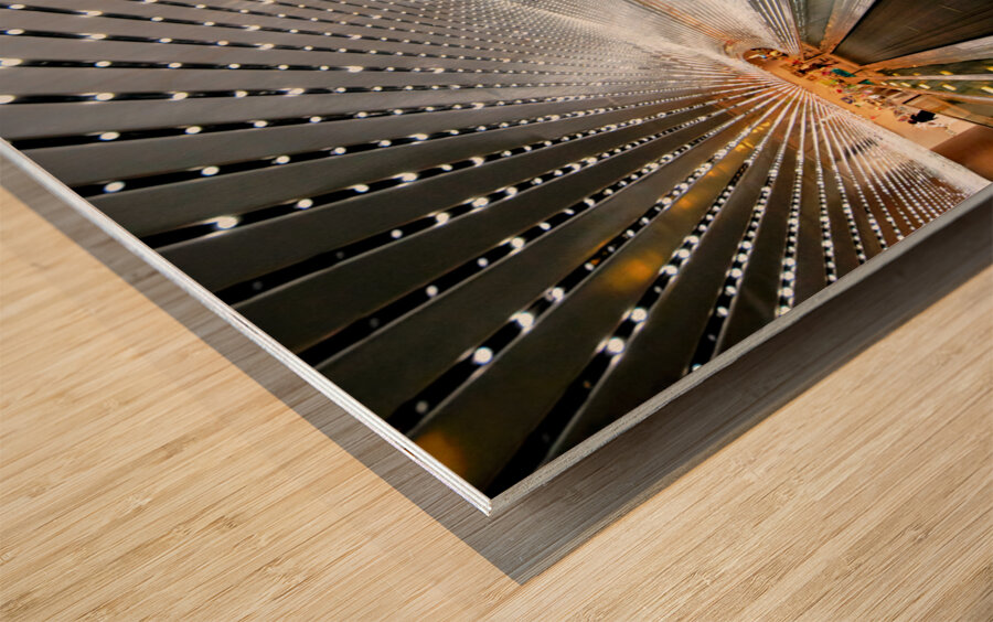 The walkway connecting East and West Buildings of the National Gallery of Art. Washington D.C. Wood print