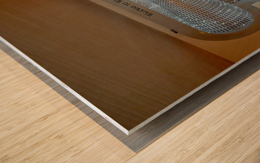 The walkway connecting East and West Buildings of the National Gallery of Art. Washington D.C. Wood print