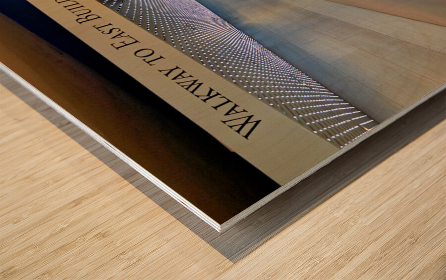 The walkway connecting East and West Buildings of the National Gallery of Art. Washington D.C. Wood print