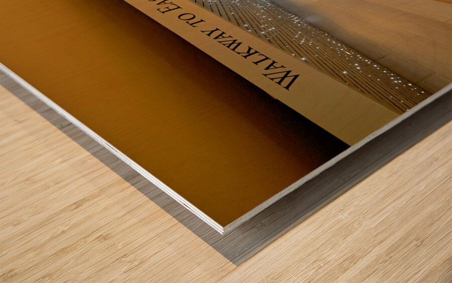 The walkway connecting East and West Buildings of the National Gallery of Art. Washington D.C. Wood print