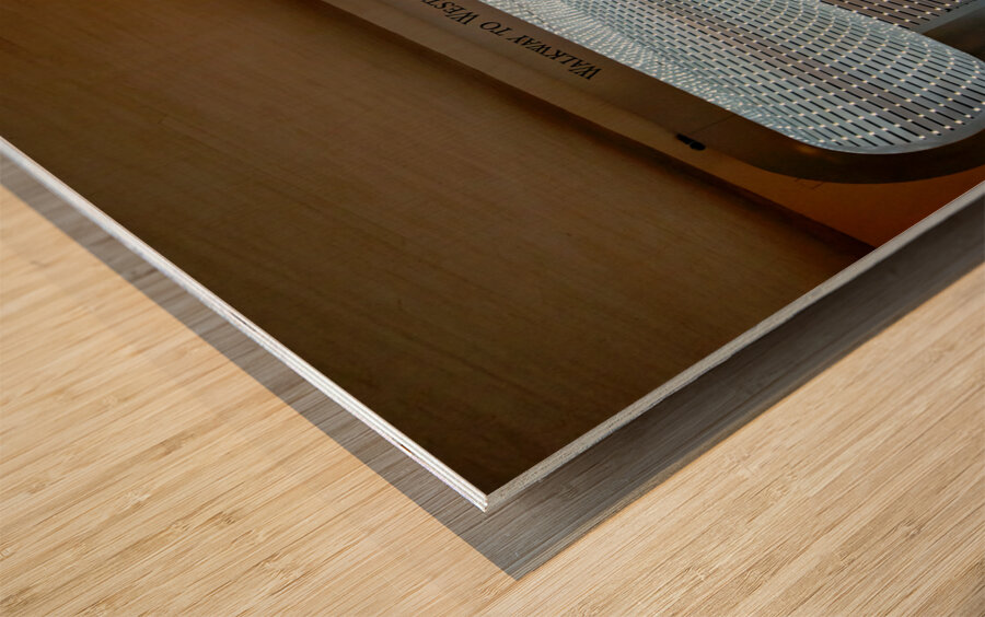 The walkway connecting East and West Buildings of the National Gallery of Art. Washington D.C. Wood print