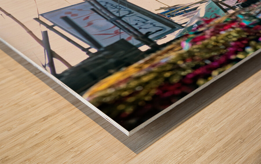 Pakistan. The streets of Peshawar Wood print