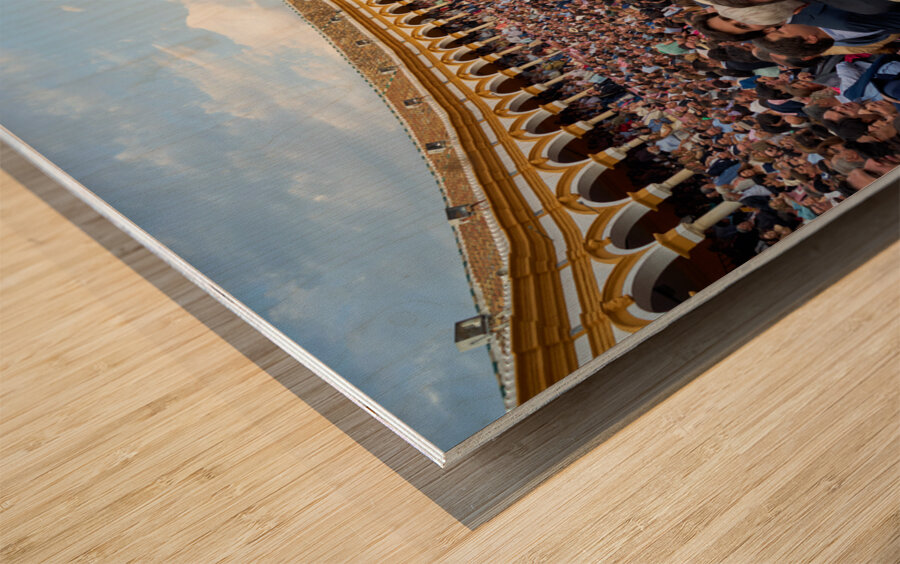 ANDALUSIA SPAIN. Bullfight in Seville Arena Wood print
