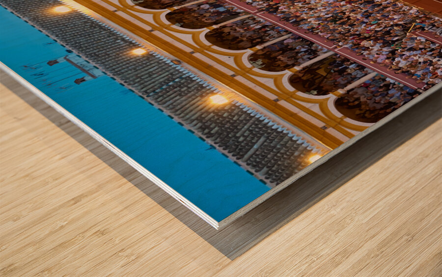 ANDALUSIA SPAIN. Bullfight in Seville Arena Wood print