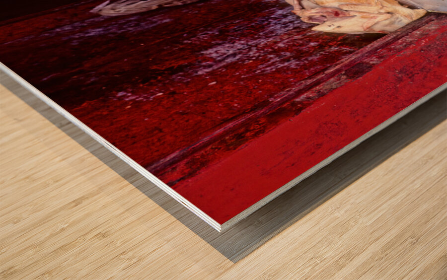 Nepal. Kathmandu. Butrcher Wood print