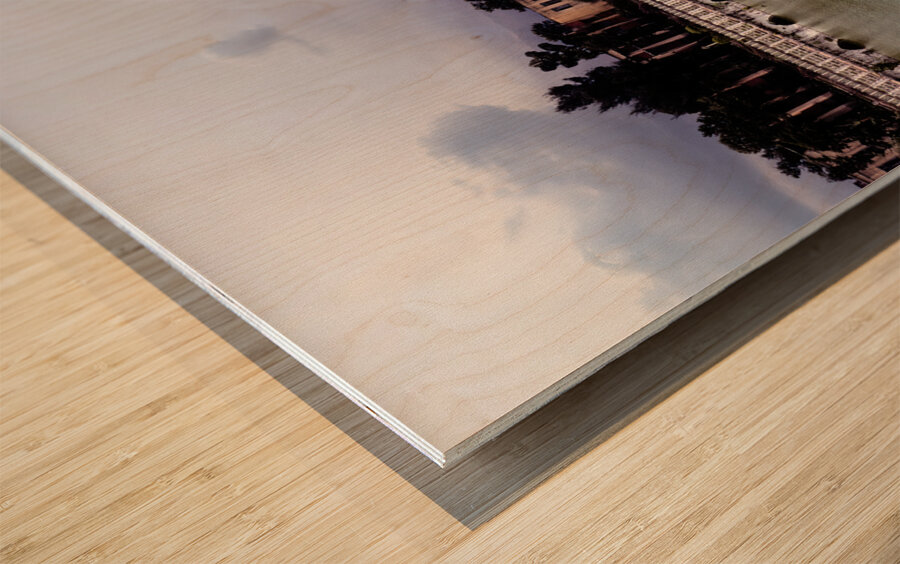 Nepal. Kathmandu. Rani Pokhari Wood print