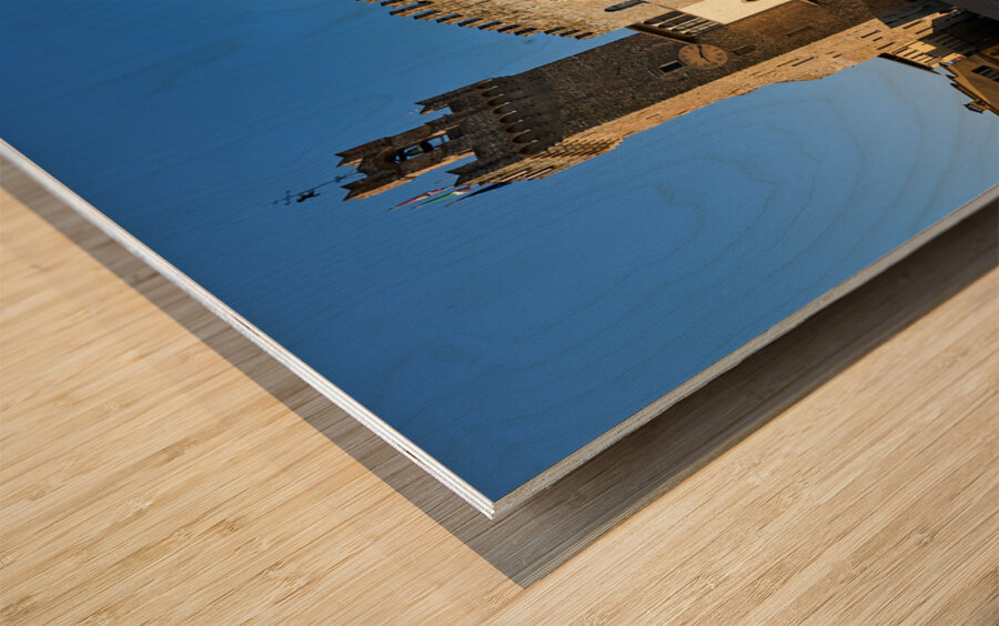 Arezzo Tuscany Italy. Palazzo dei Priori Communal Palace Wood print