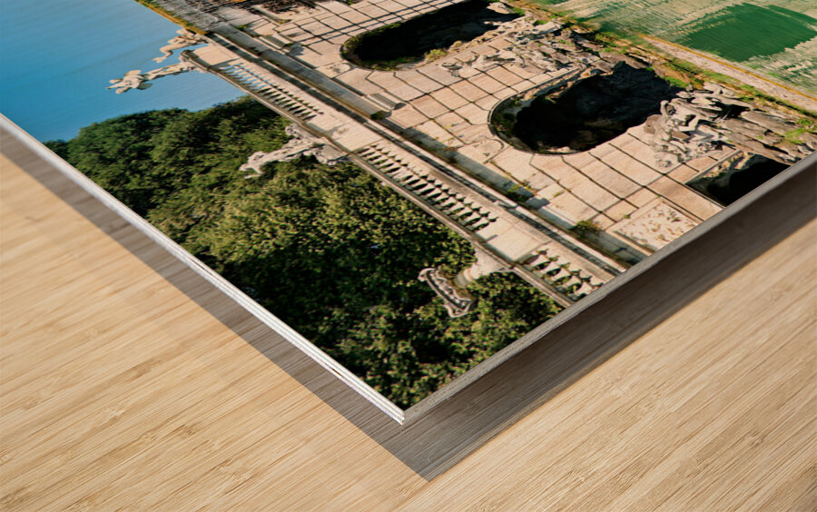 Caserta Campania Italy. The Royal Palace. The fountain of Aeolus Wood print