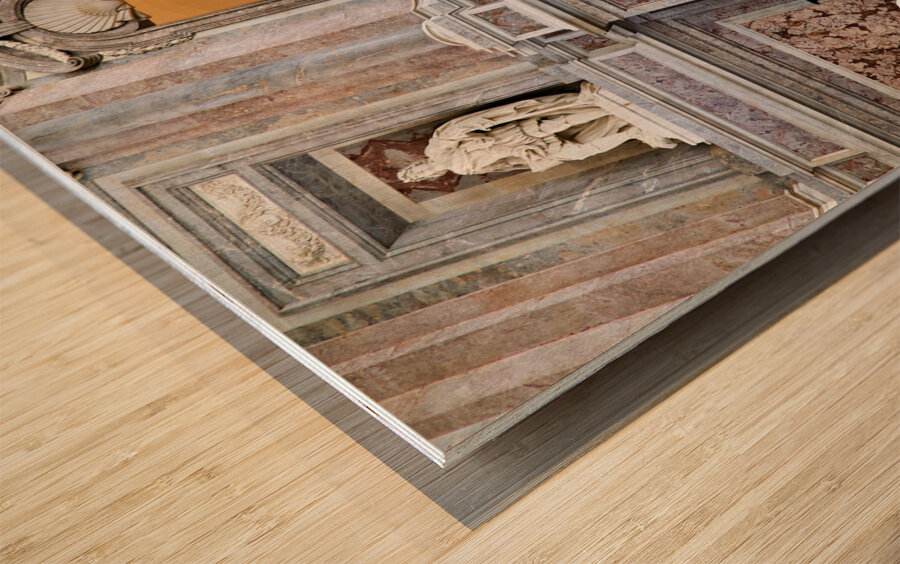 Caserta Campania Italy. The majestic entrance to the Royal Palace Wood print