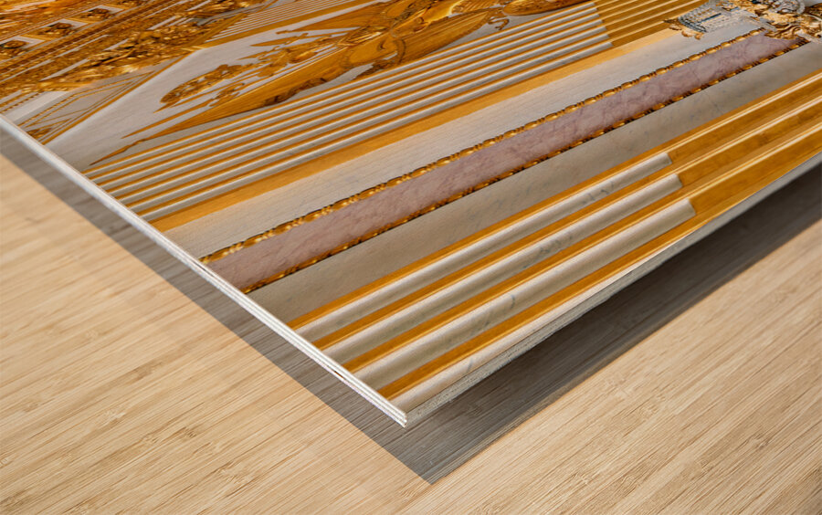 Caserta Campania Italy. The Royal Palace. The throne room Wood print