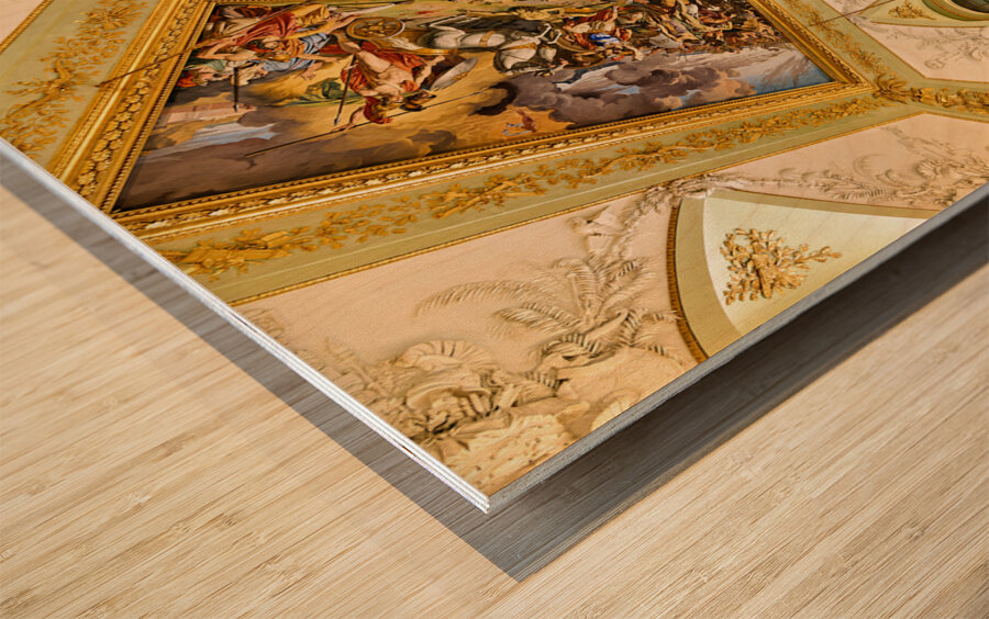 Caserta Campania Italy. The Royal Palace. The Hall of Mars Wood print