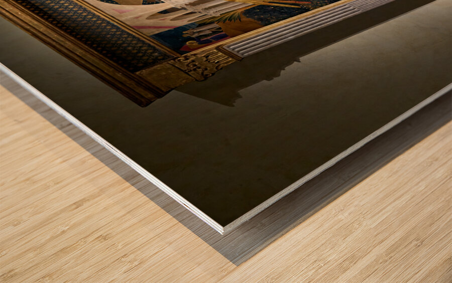 Cortona Arezzo Tuscany Italy. The Annunciation of Cortona is a panel-painting altarpiece or retable by Beato Angelico Wood print