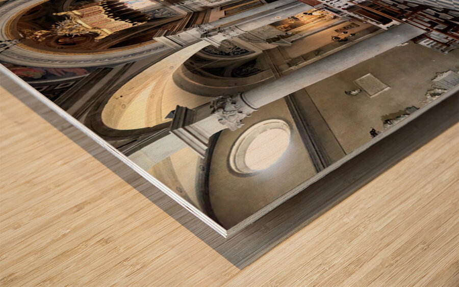 Cortona Arezzo Tuscany Italy. Cattedrale di Santa Maria Assunta Cathedral Wood print