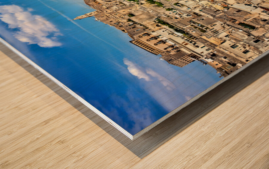 Matera Basilicata Italy. Cityscape. I sassi di Matera Wood print