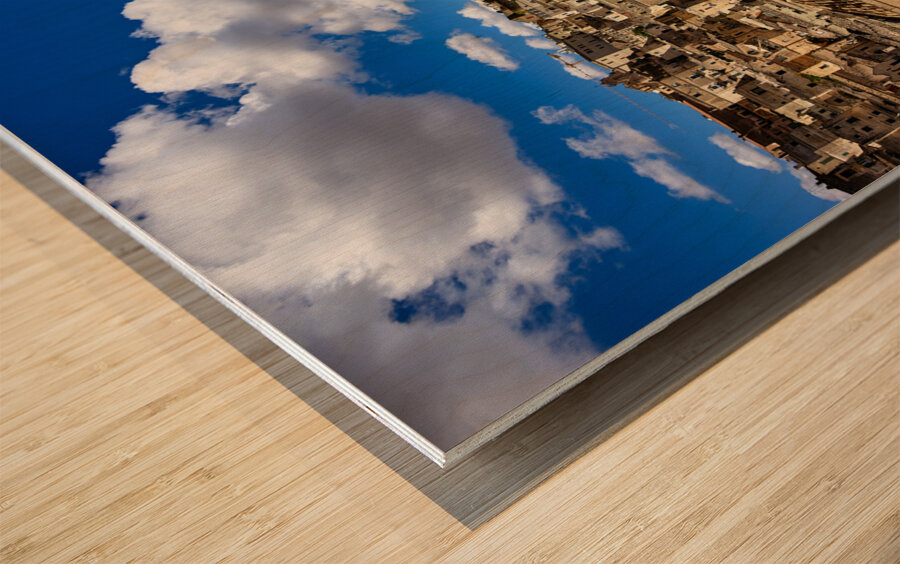 Matera Basilicata Italy. Cityscape. I sassi di Matera Wood print