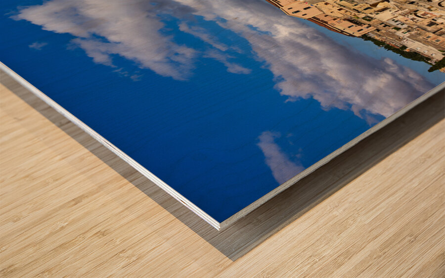 Matera Basilicata Italy. Cityscape. I sassi di Matera Wood print