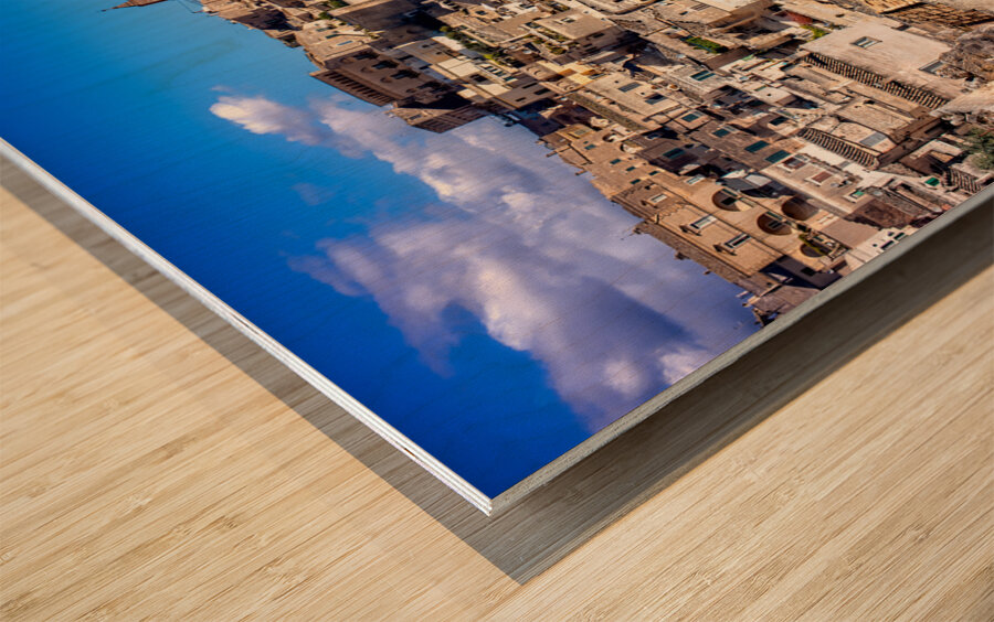 Matera Basilicata Italy. Cityscape. I sassi di Matera Wood print