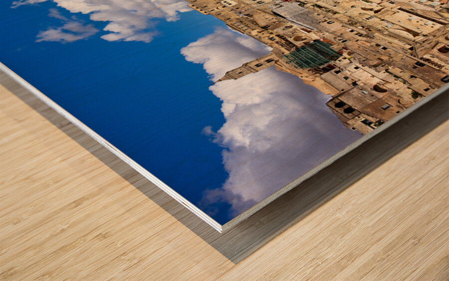 Matera Basilicata Italy. Cityscape. I sassi di Matera Wood print