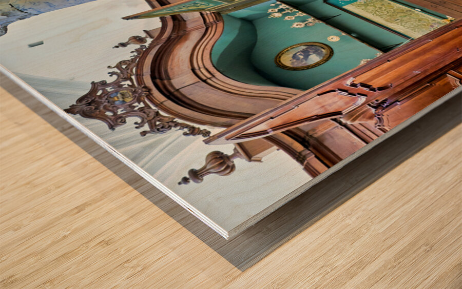 Naples Campania Italy. The Sacred Relics Chamber the “Treasure Chamber” in San Domenico Maggiore a Gothic Roman Catholic church and monastery Wood print