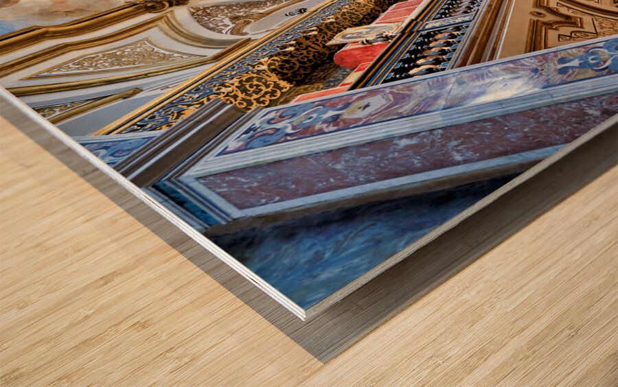 Naples Campania Italy. The Sacred Relics Chamber the “Treasure Chamber” in San Domenico Maggiore a Gothic Roman Catholic church and monastery Wood print
