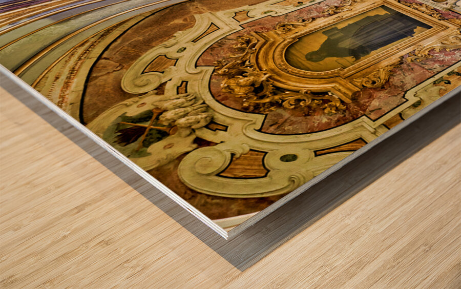 Naples Campania Italy. San Domenico Maggiore is a Gothic Roman Catholic church and monastery. Wood print