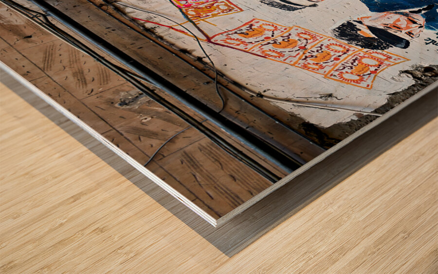 Naples Campania Italy. Street graffiti at Quartieri Spagnoli Spanish Quarters Wood print