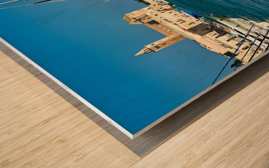 Apulia Puglia Italy. Trani. The seaport Wood print