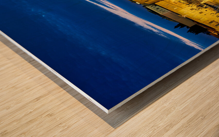 Apulia Puglia Italy. Trani. Basilica Cattedrale Beata Maria Vergine Assunta dedicated to Saint Nicholas at dusk Wood print