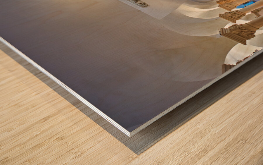 Apulia Puglia Salento Italy. Lecce. Cathedral Maria Santissima Assunta and Saint Orontius. The crypt Wood print