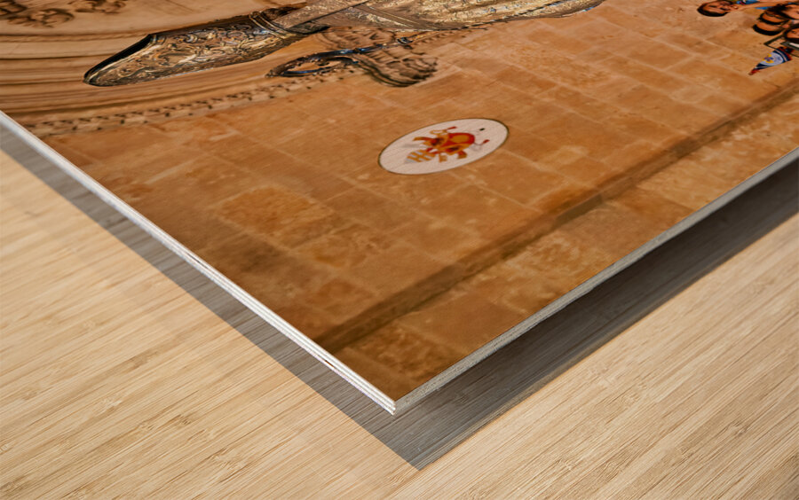 Apulia Puglia Italy. Ostuni. Festival of Saint Orontius. Procession with the statue of the Saint Wood print