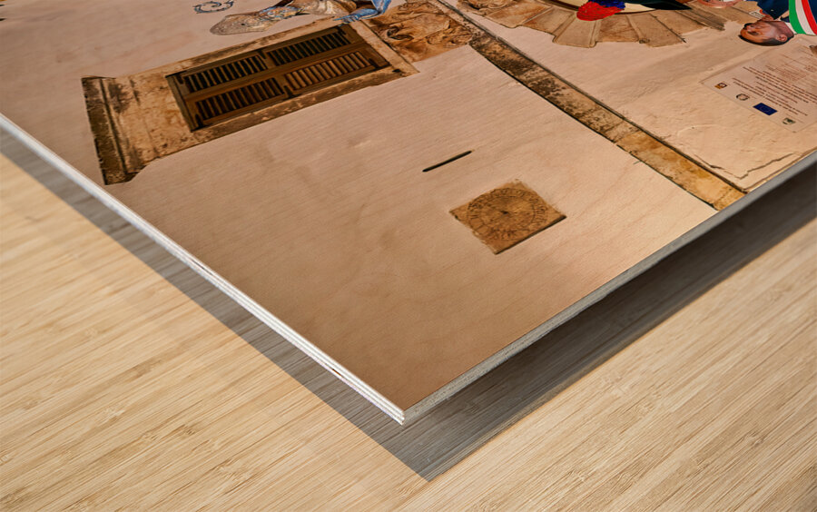 Apulia Puglia Italy. Ostuni. Festival of Saint Orontius. Procession with the statue of the Saint Wood print