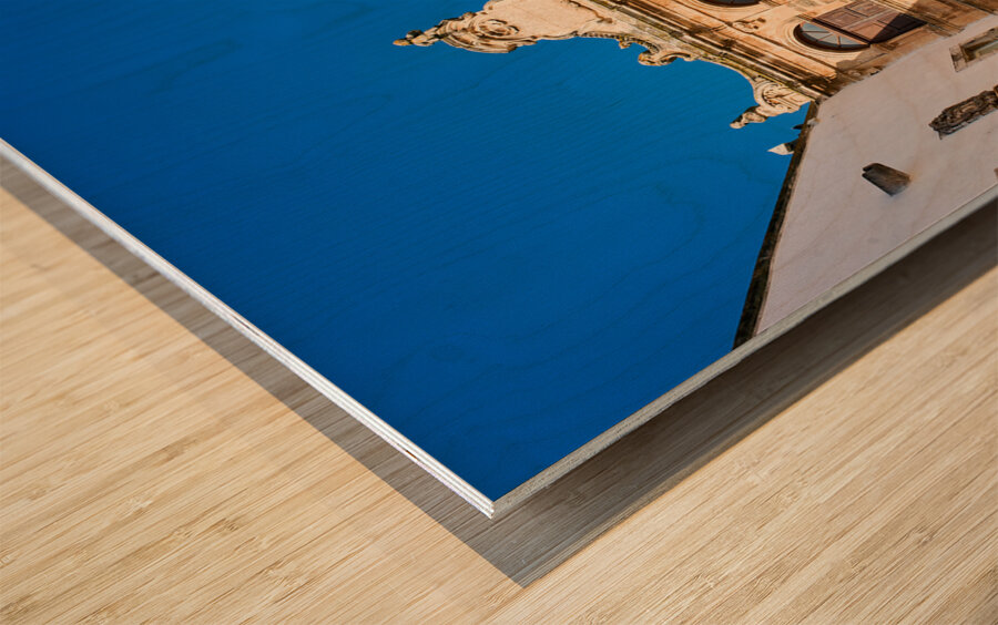 Apulia Puglia Italy. Ostuni. The white town. The Arco Scoppa arch Wood print