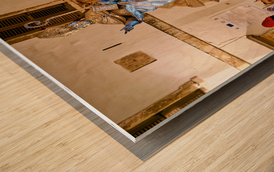 Apulia Puglia Italy. Ostuni. Festival of Saint Orontius. Procession with the statue of the Saint Wood print