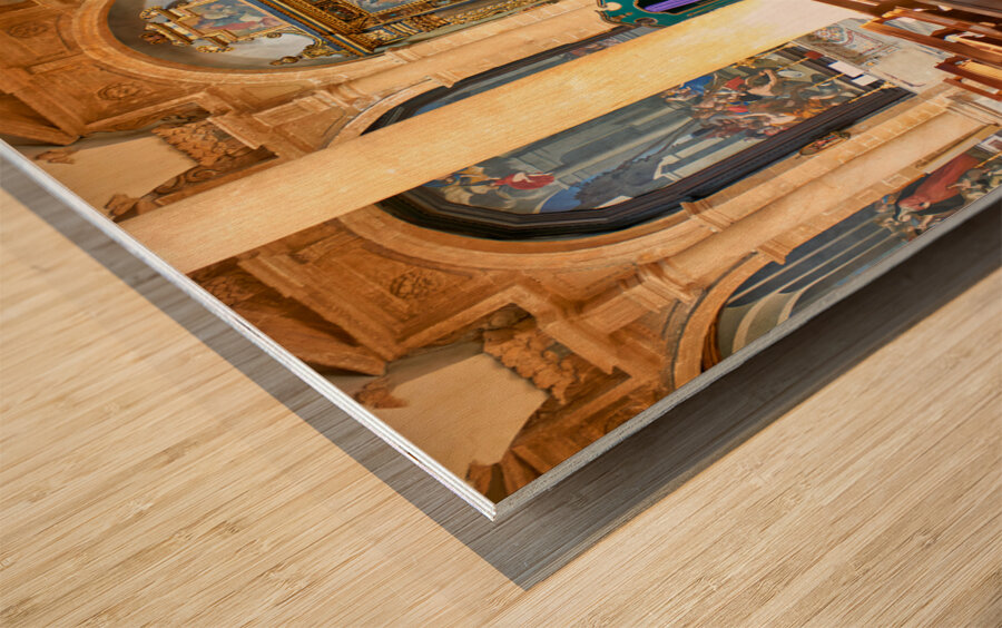 Salento. Apulia Puglia Italy. Gallipoli. The cathedral Wood print