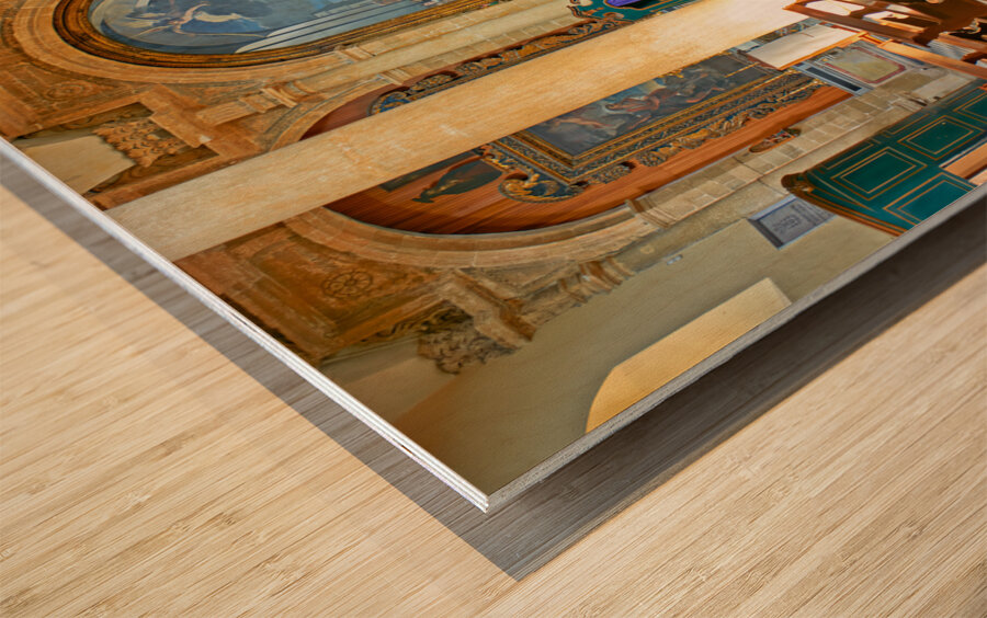 Salento. Apulia Puglia Italy. Gallipoli. The cathedral Wood print