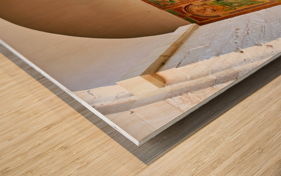 Salento. Apulia Puglia Italy. Galatina. Santa Caterina dAlessandria church. Frescoes in the cloister Wood print